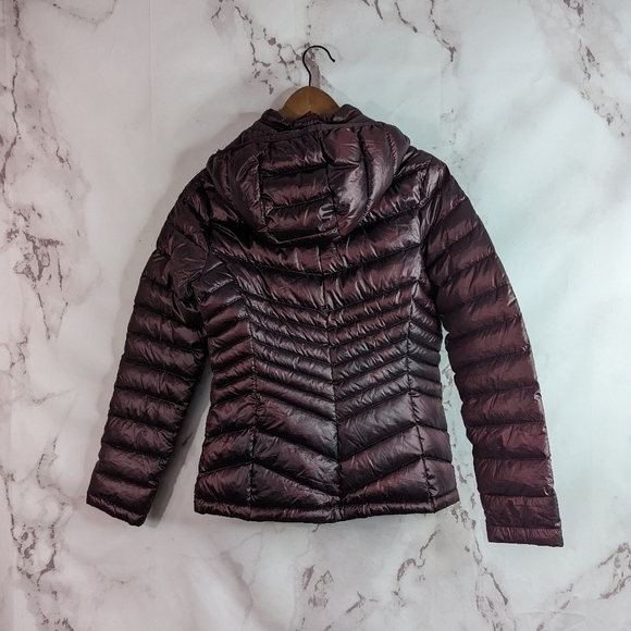 Calvin Klein Down Puffer Jacket Coat Hood Size Small Red Full Zip - Picture 5 of 15